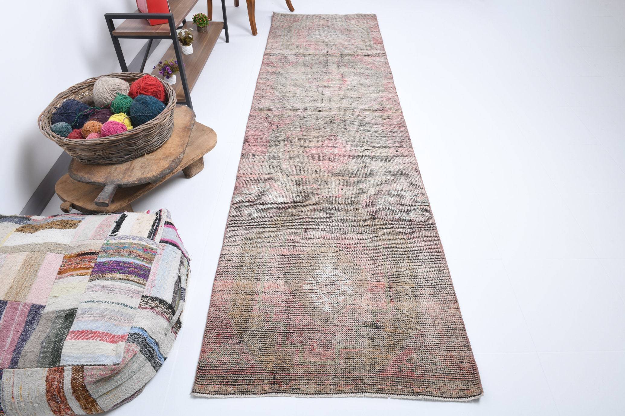 2' x 10' Multi Color Turkish Vintage Herki Rug  |  RugReform