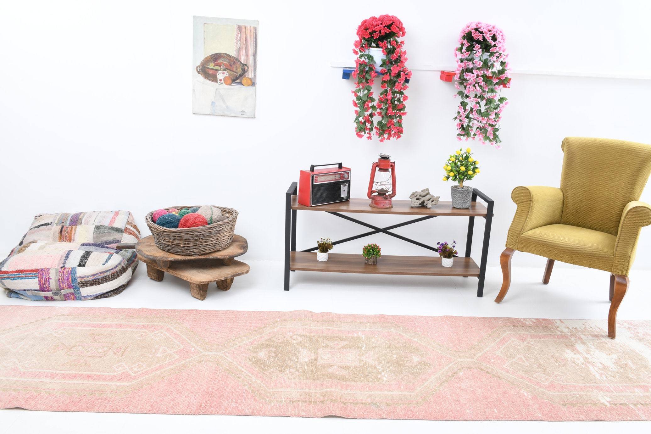 2' x 13' Pink Turkish Vintage Runner Rug  |  RugReform