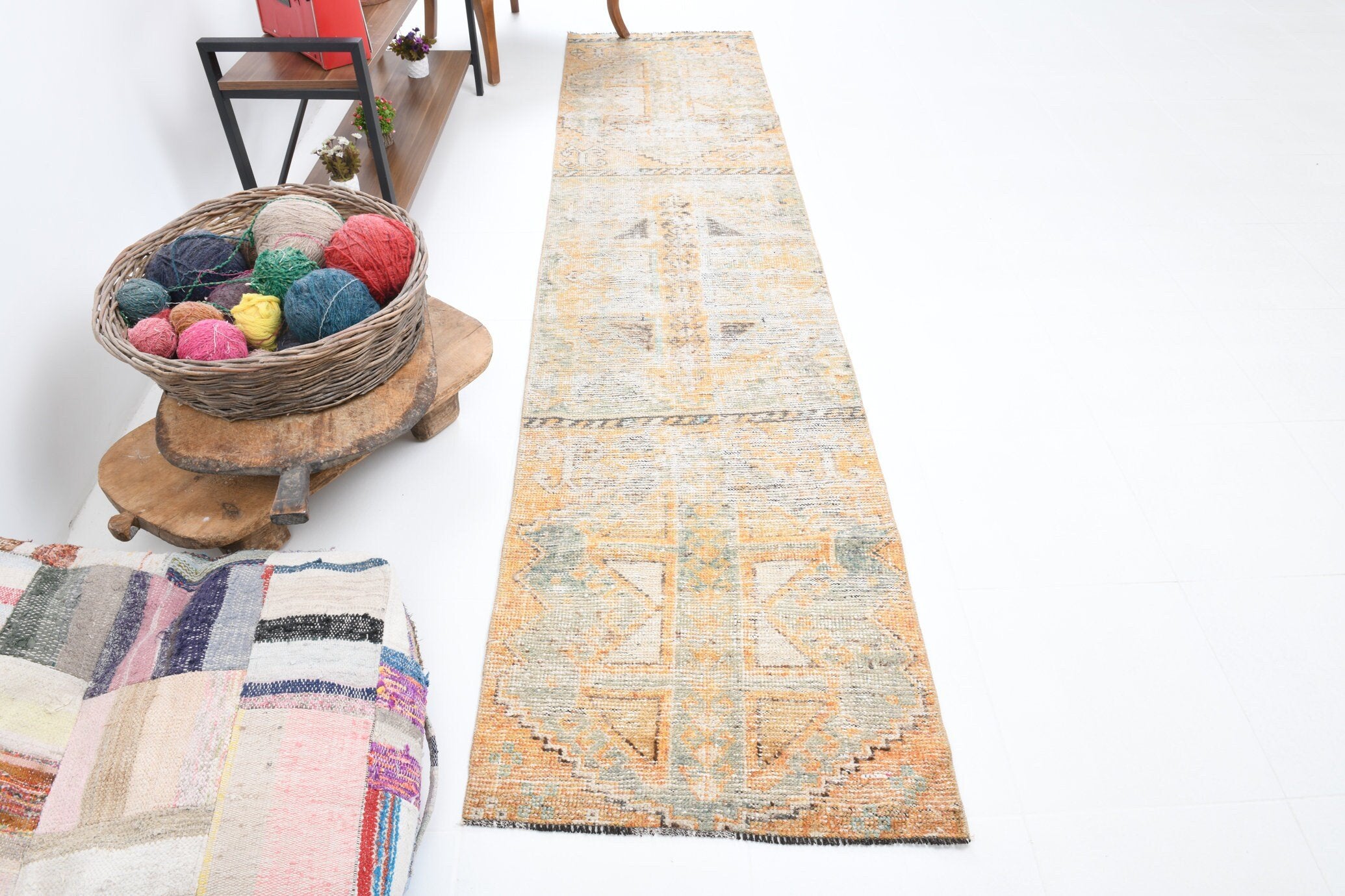 2' x 10' Multi Color Turkish Vintage Runner Rug  |  RugReform