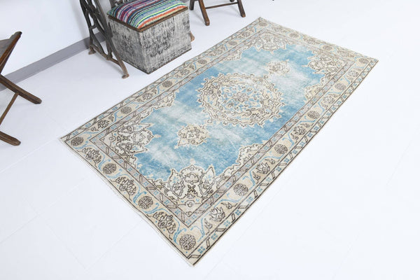 3' x 6' Blue Turkish Vintage Rug  |  RugReform