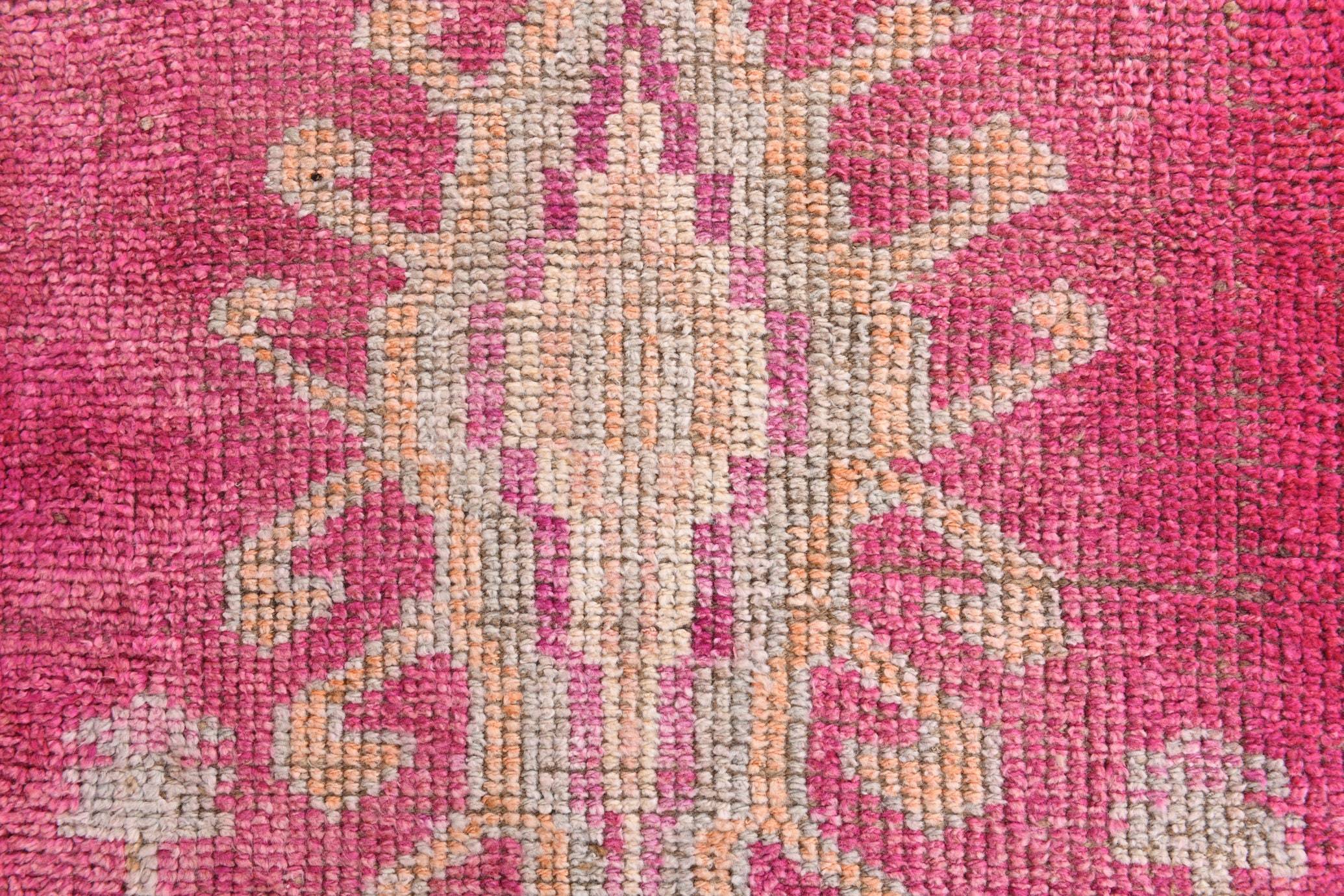 2' x 11' Pink Turkish Vintage Herki Rug  |  RugReform