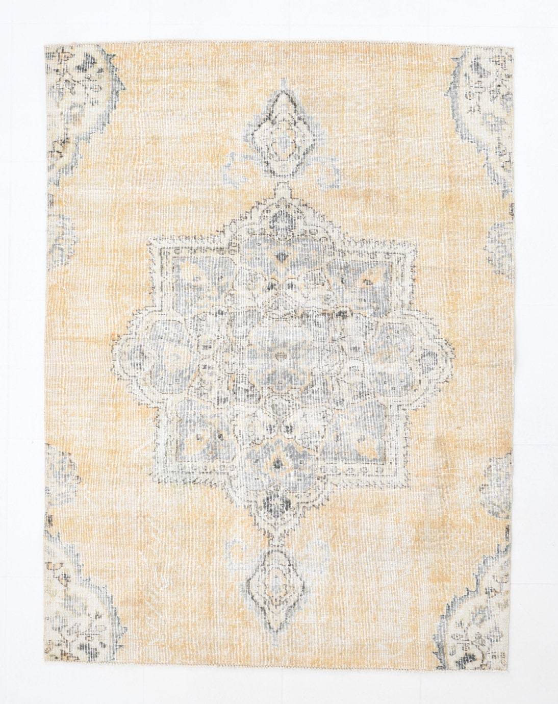 4' x 5' Yellow-Gold Turkish Vintage Rug  |  RugReform