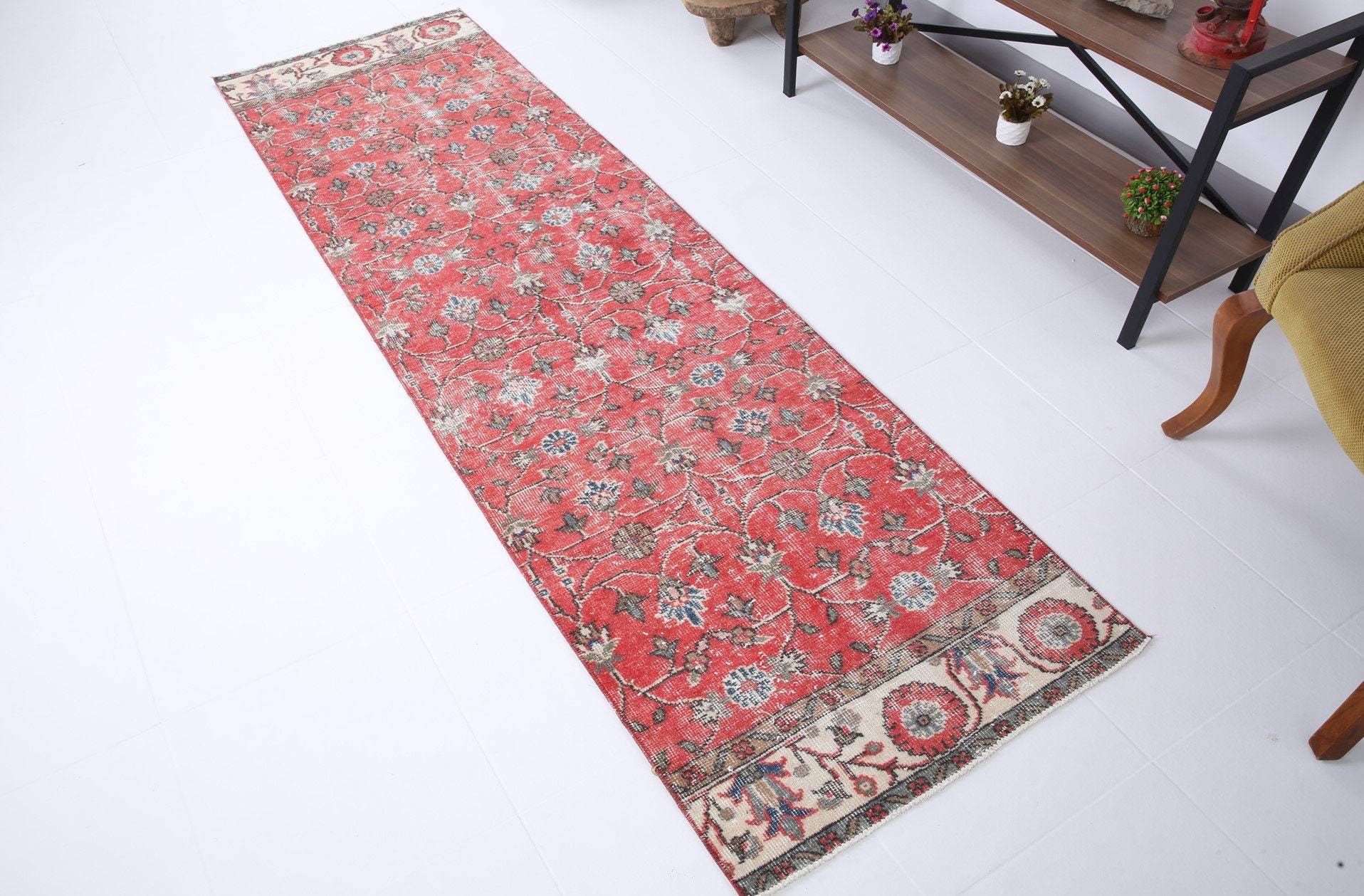 2' x 8' Red Turkish Vintage Runner Rug  |  RugReform