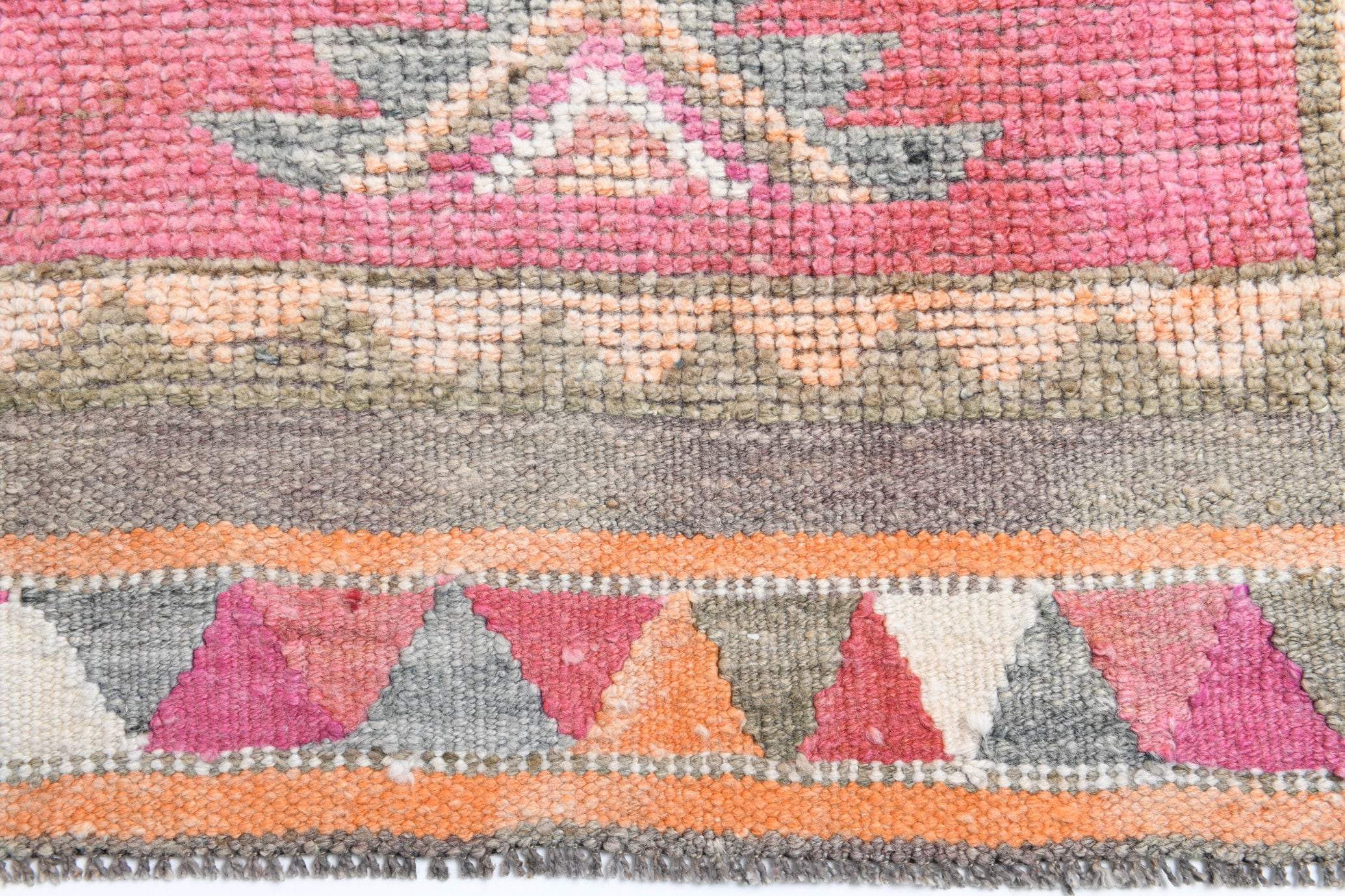 2' x 10' Pink Turkish Vintage Herki Rug  |  RugReform