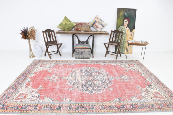 6' x 10' Red Turkish Vintage Rug  |  RugReform