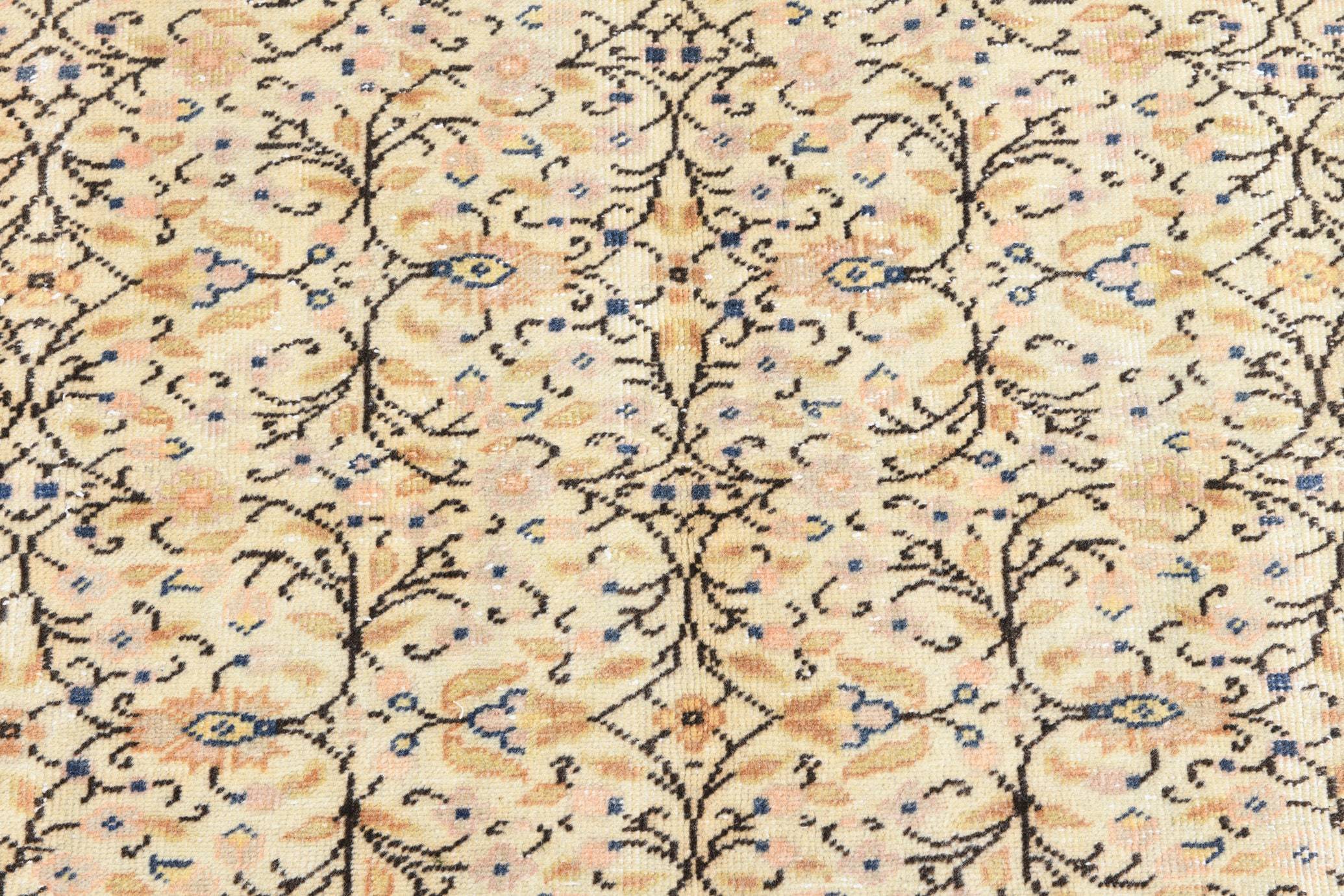 9' x 12' Tan-Ivory Turkish Vintage Rug  |  RugReform