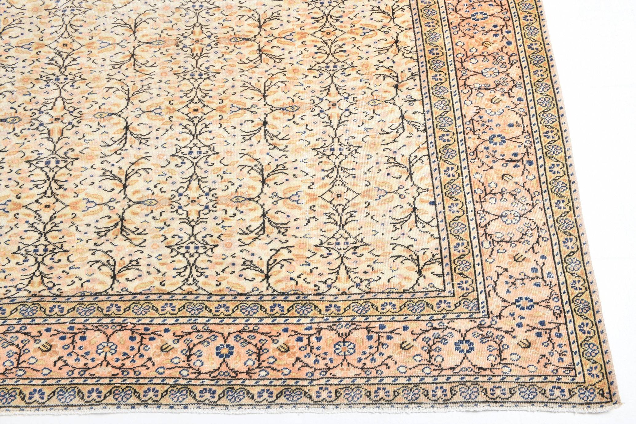 9' x 12' Tan-Ivory Turkish Vintage Rug  |  RugReform