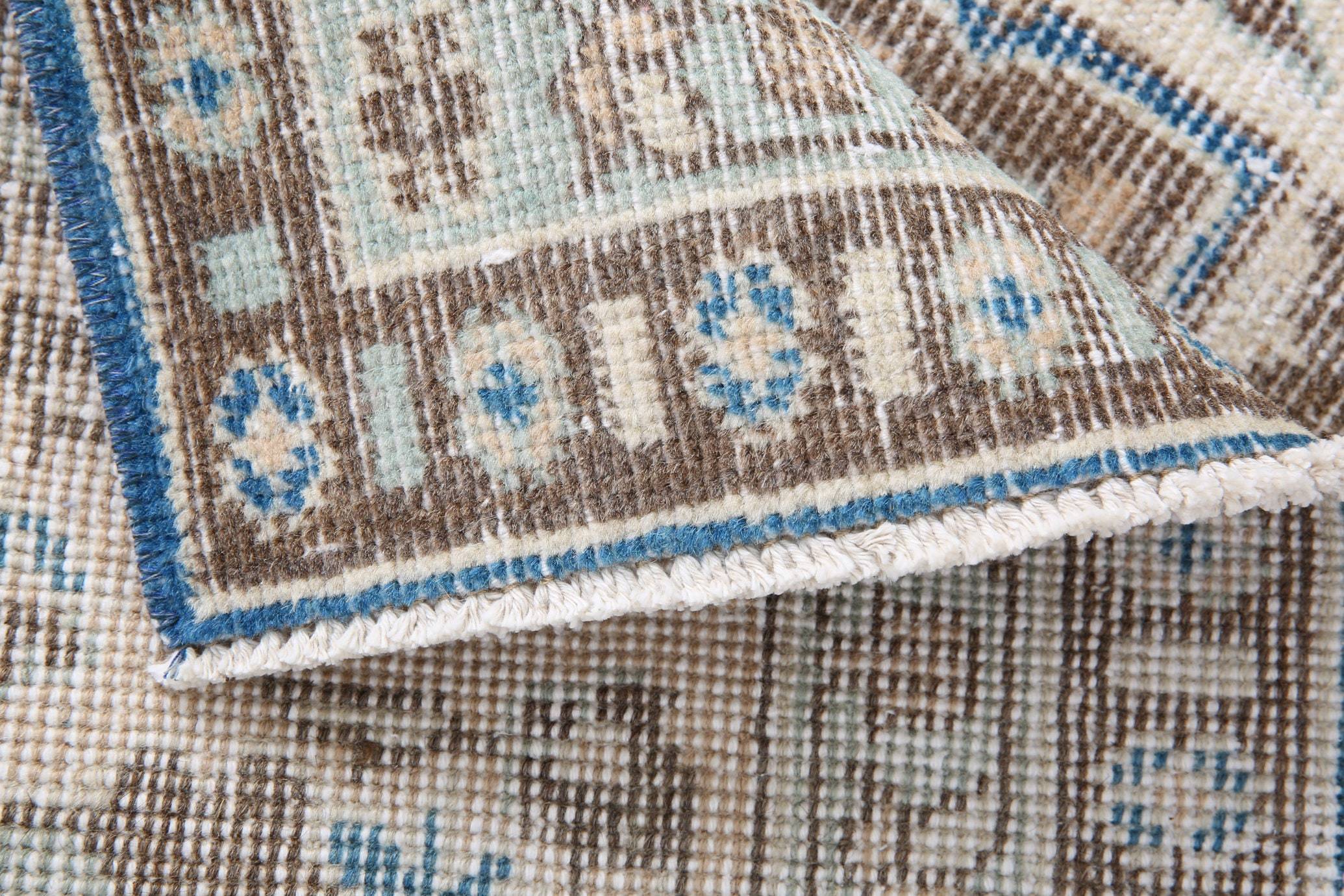 2' x 10' Blue Turkish Vintage Runner Rug  |  RugReform