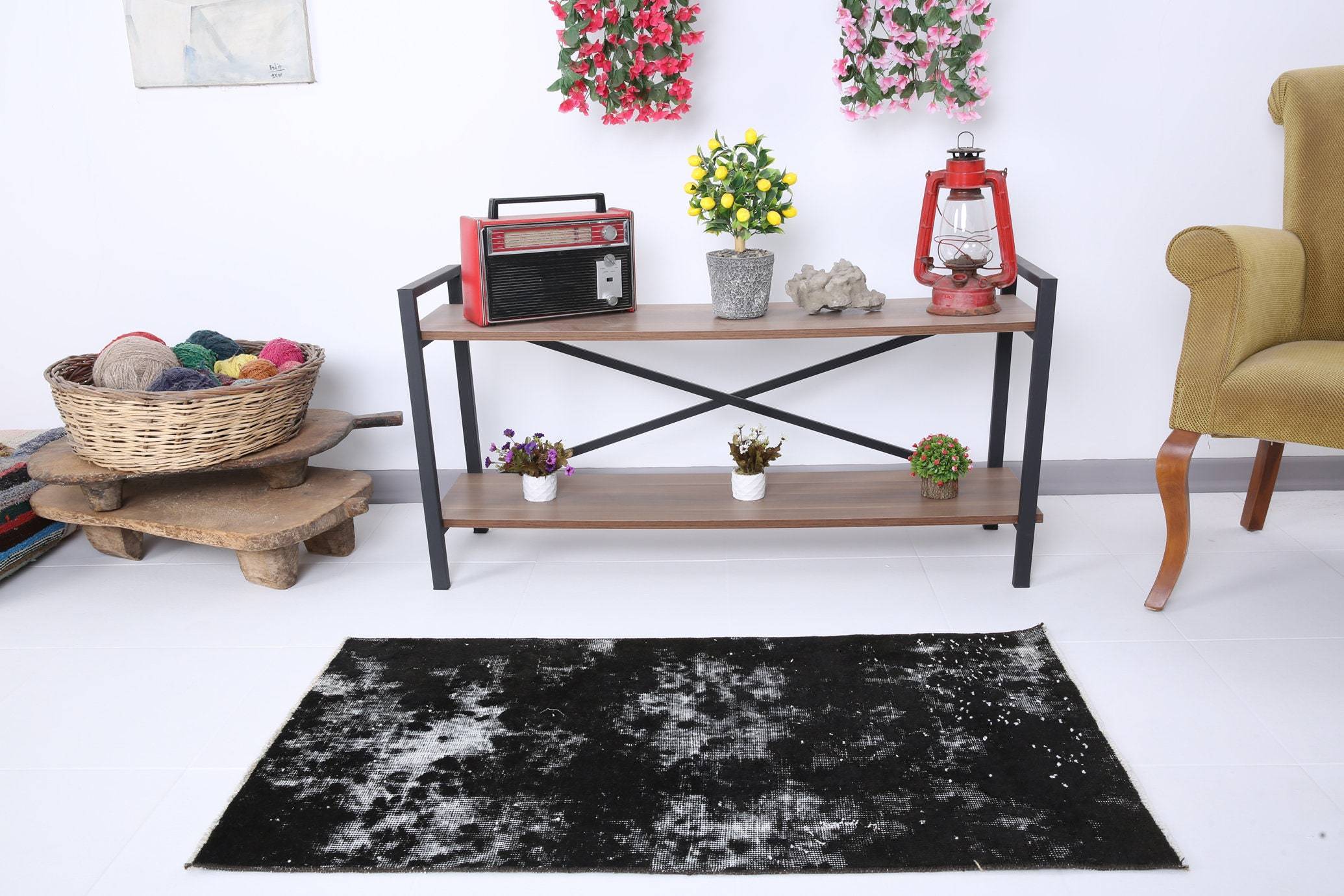 2' x 4' Black-Gray Turkish Vintage Runner Rug  |  RugReform