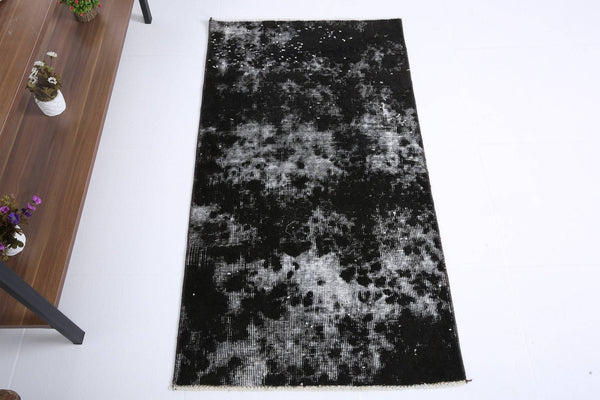 2' x 4' Black-Gray Turkish Vintage Runner Rug  |  RugReform