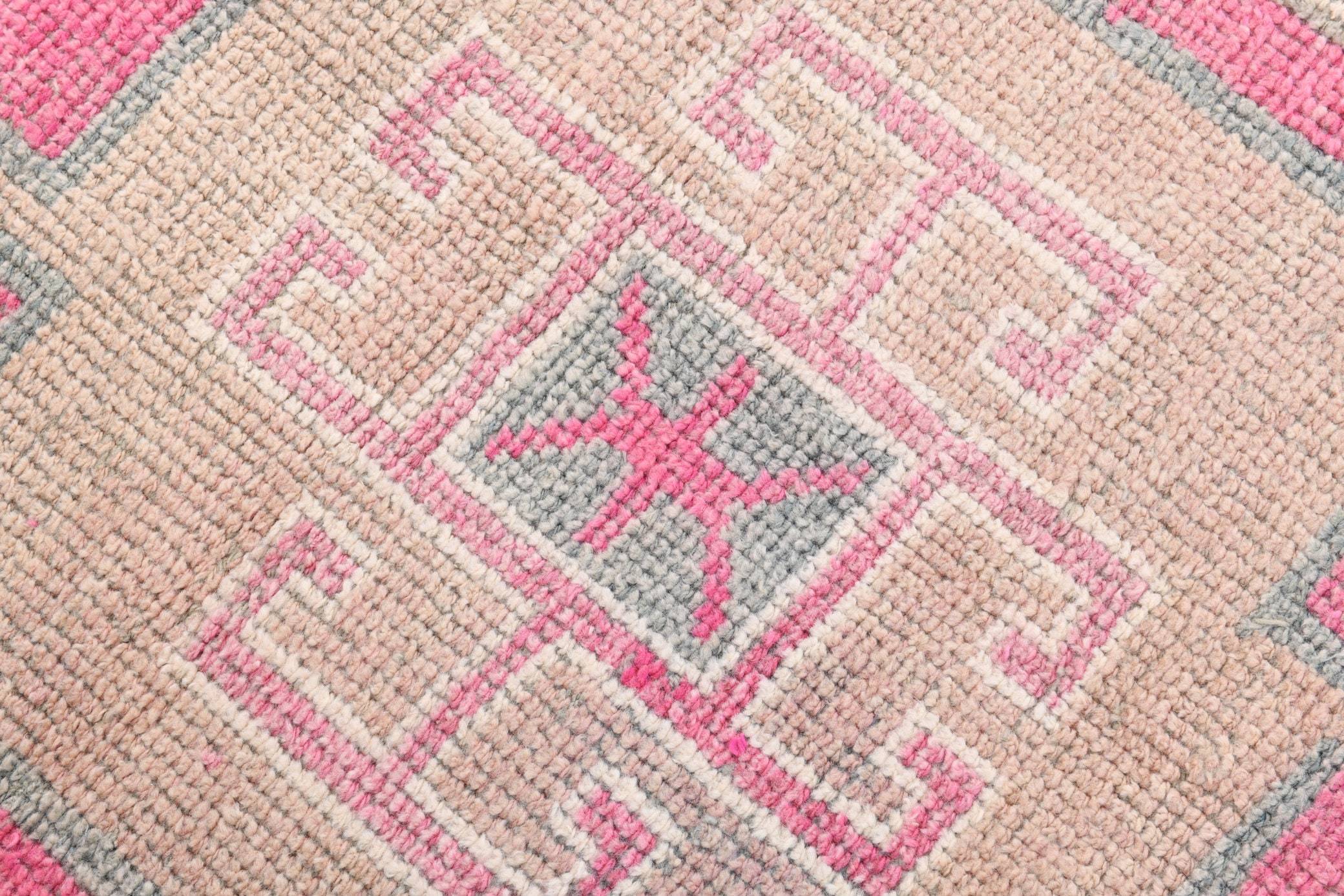 3' x 11' Pink Turkish Vintage Herki Rug  |  RugReform