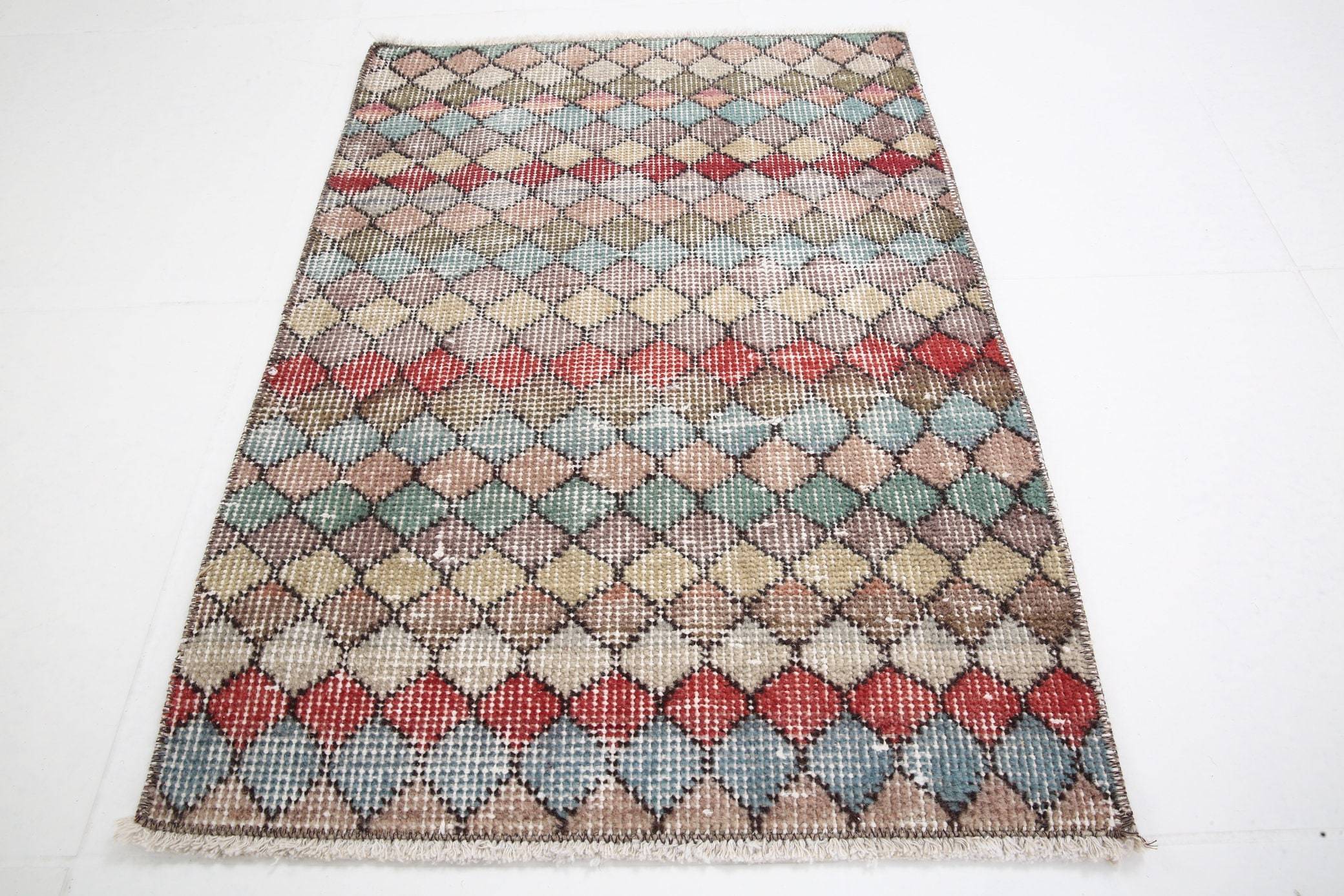 1' x 2' Multi Color Turkish Vintage Runner Rug  |  RugReform