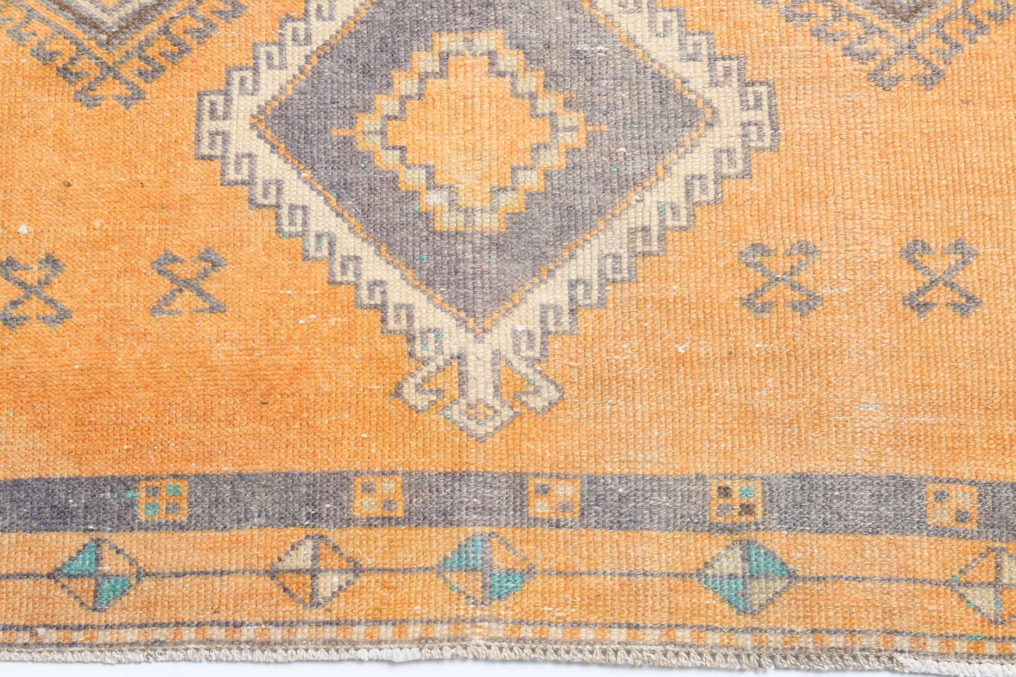 2' x 11' Tan-Ivory Turkish Vintage Rug  |  RugReform