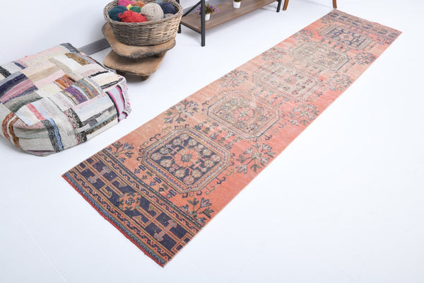 2' x 10' Pink Turkish Vintage Runner Rug  |  RugReform