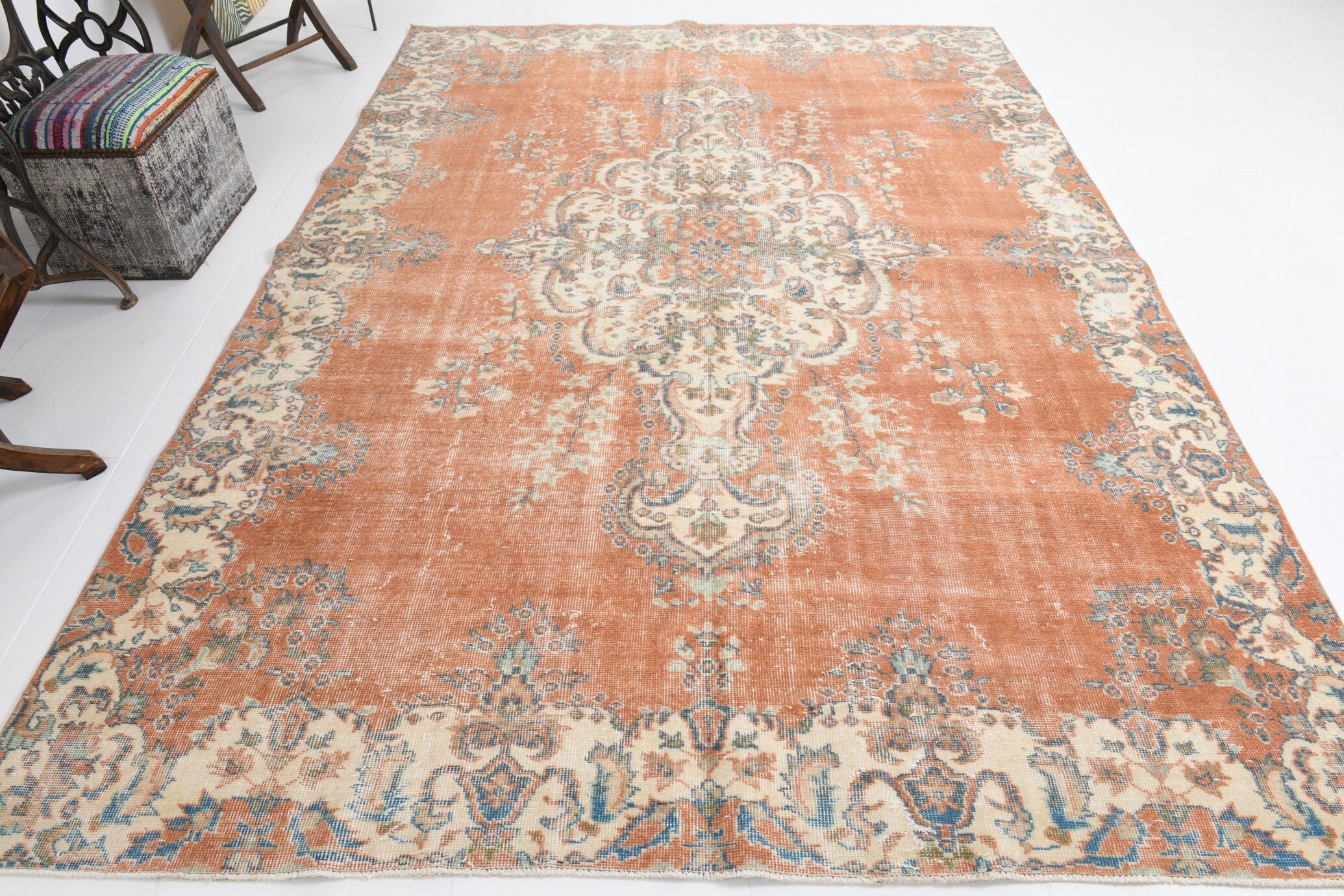 7' x 10' Red Turkish Vintage Rug  |  RugReform