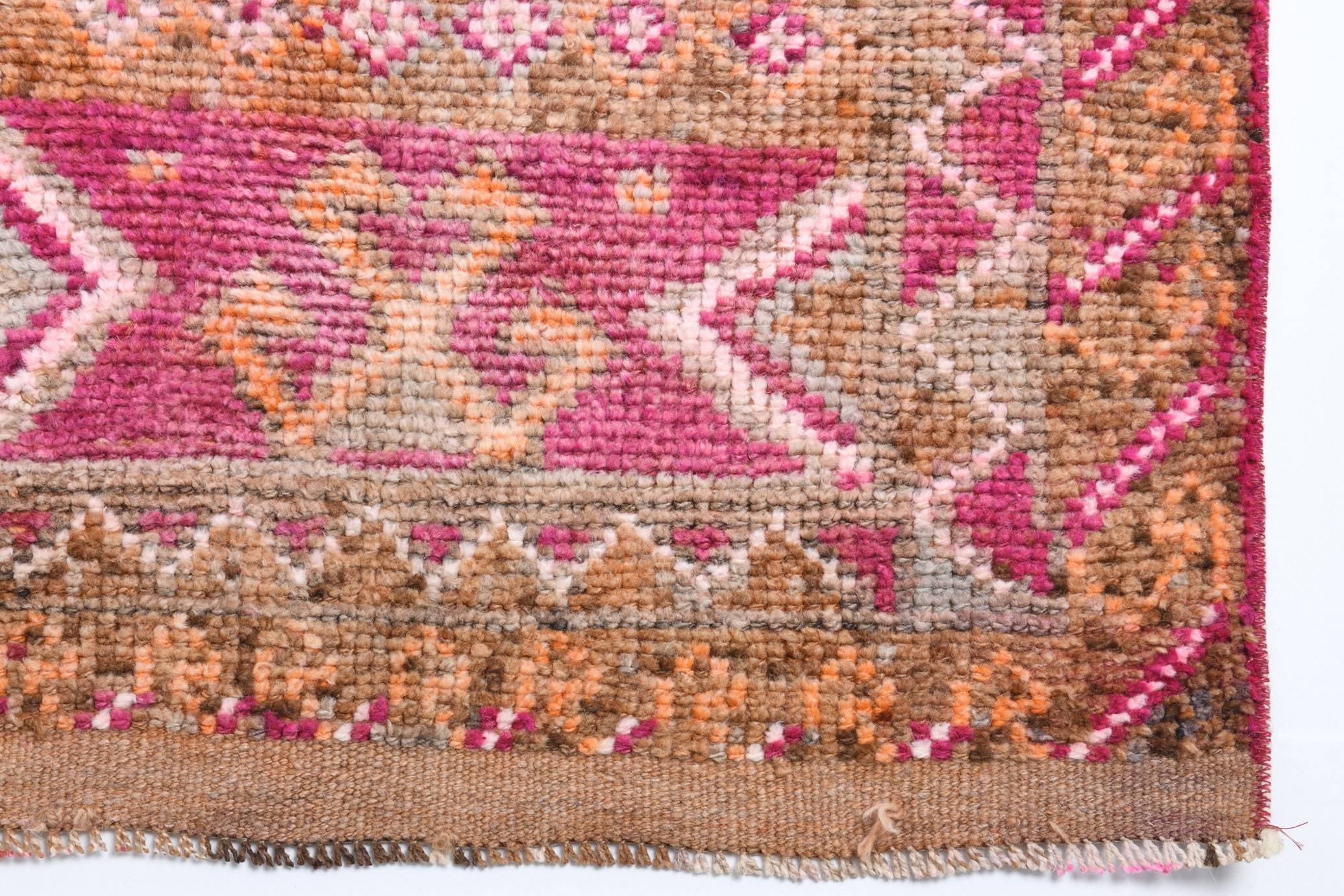 2' x 13' Pink Turkish Vintage Herki Rug  |  RugReform