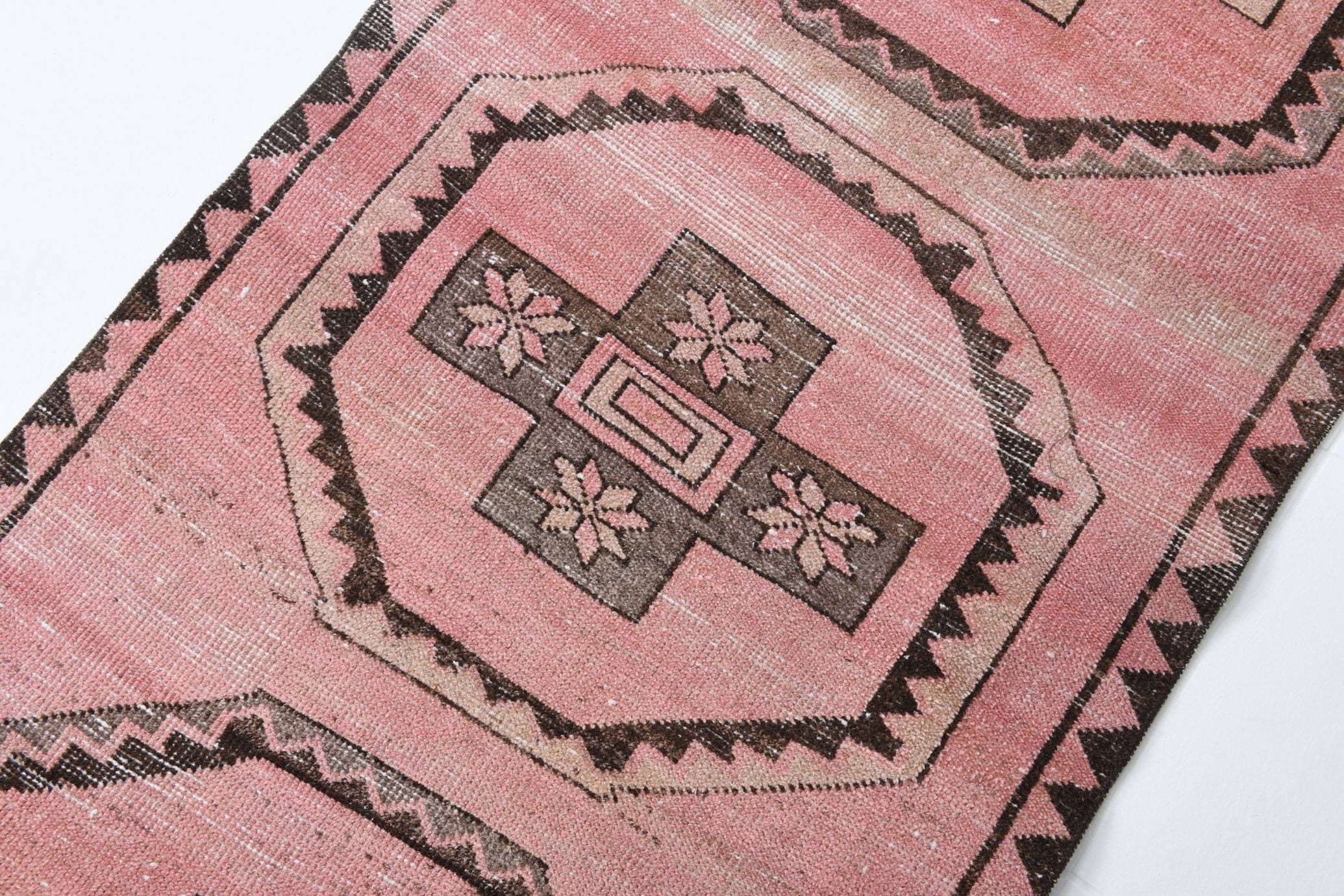 2' x 12' Pink Turkish Vintage Runner Rug  |  RugReform