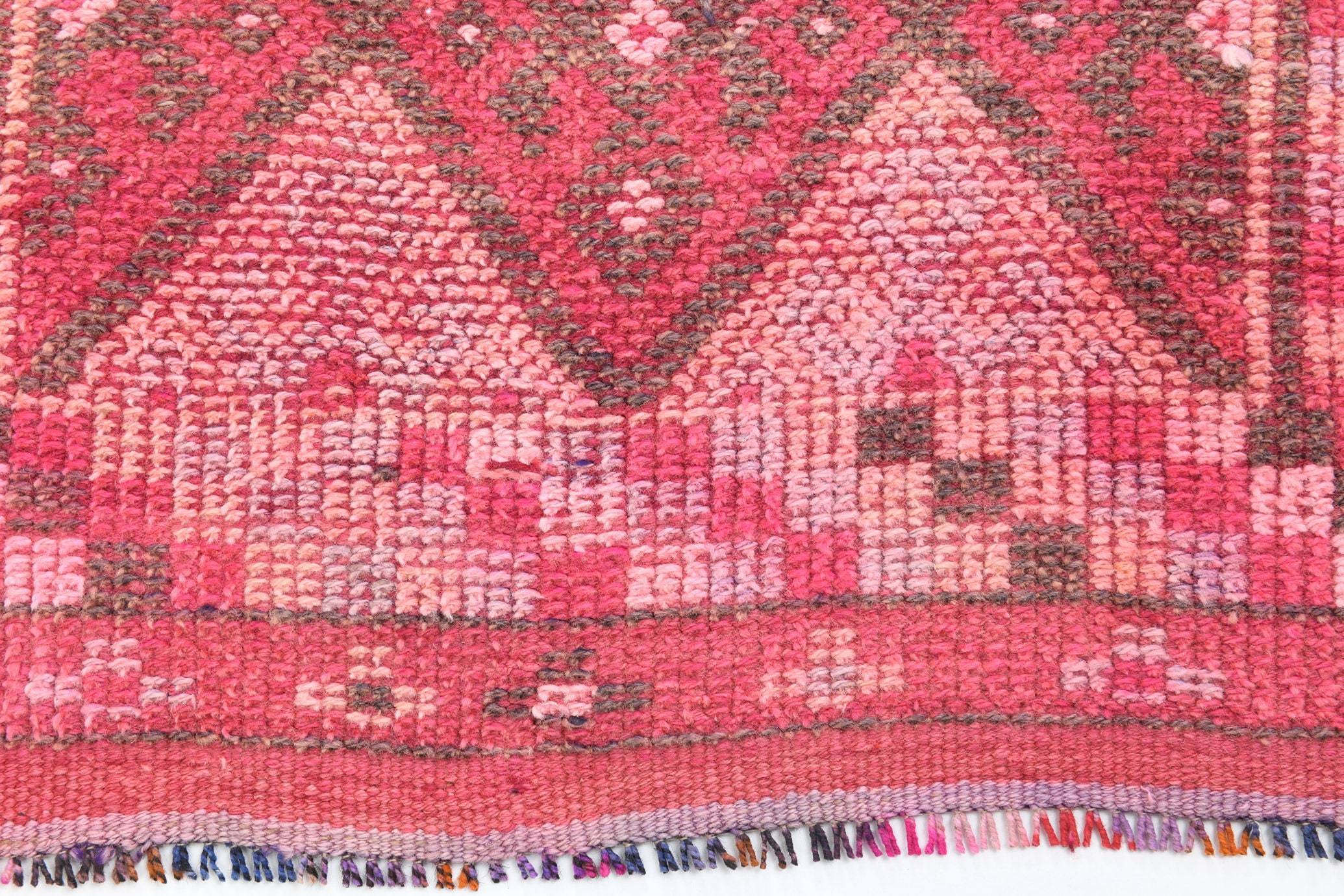 2' x 11' Pink Turkish Vintage Herki Rug  |  RugReform