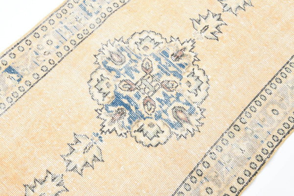 3' x 10' Tan-Ivory Turkish Vintage Rug  |  RugReform