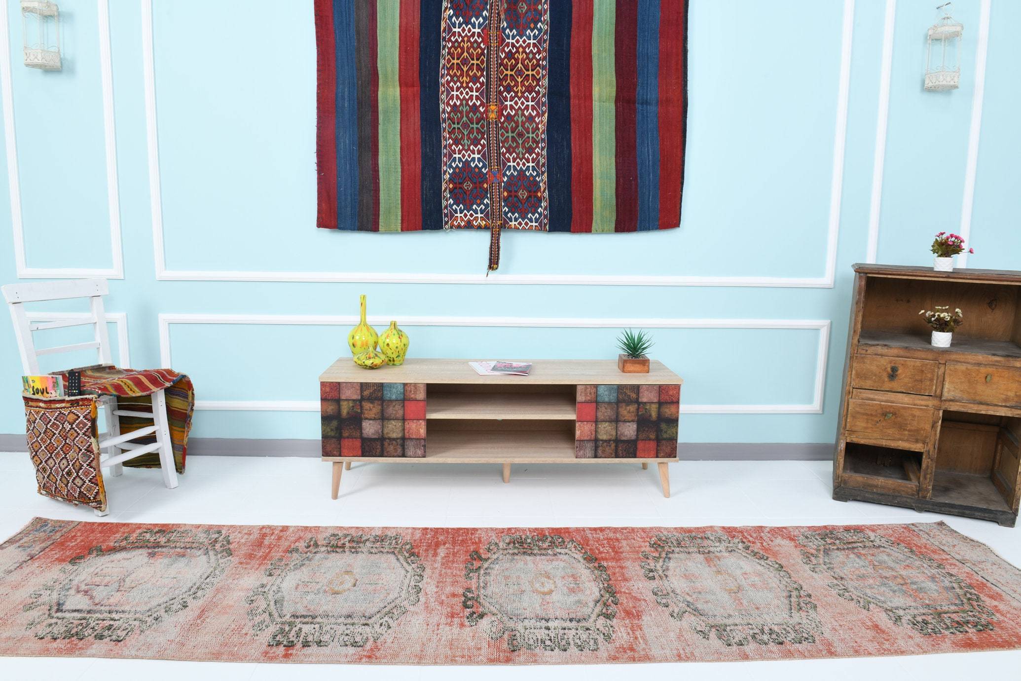 2' x 11' Red Turkish Vintage Runner Rug  |  RugReform