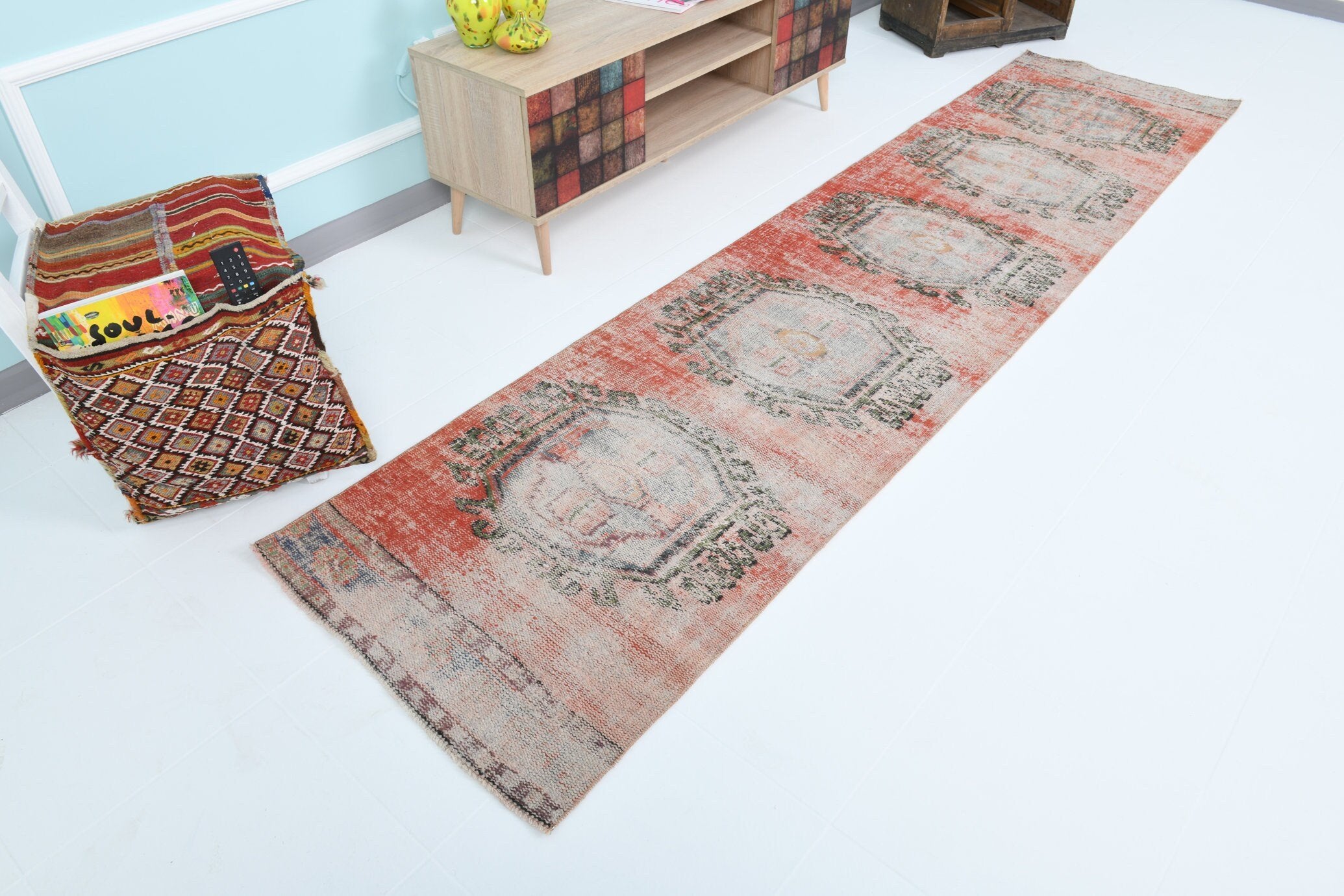 2' x 11' Red Turkish Vintage Runner Rug  |  RugReform