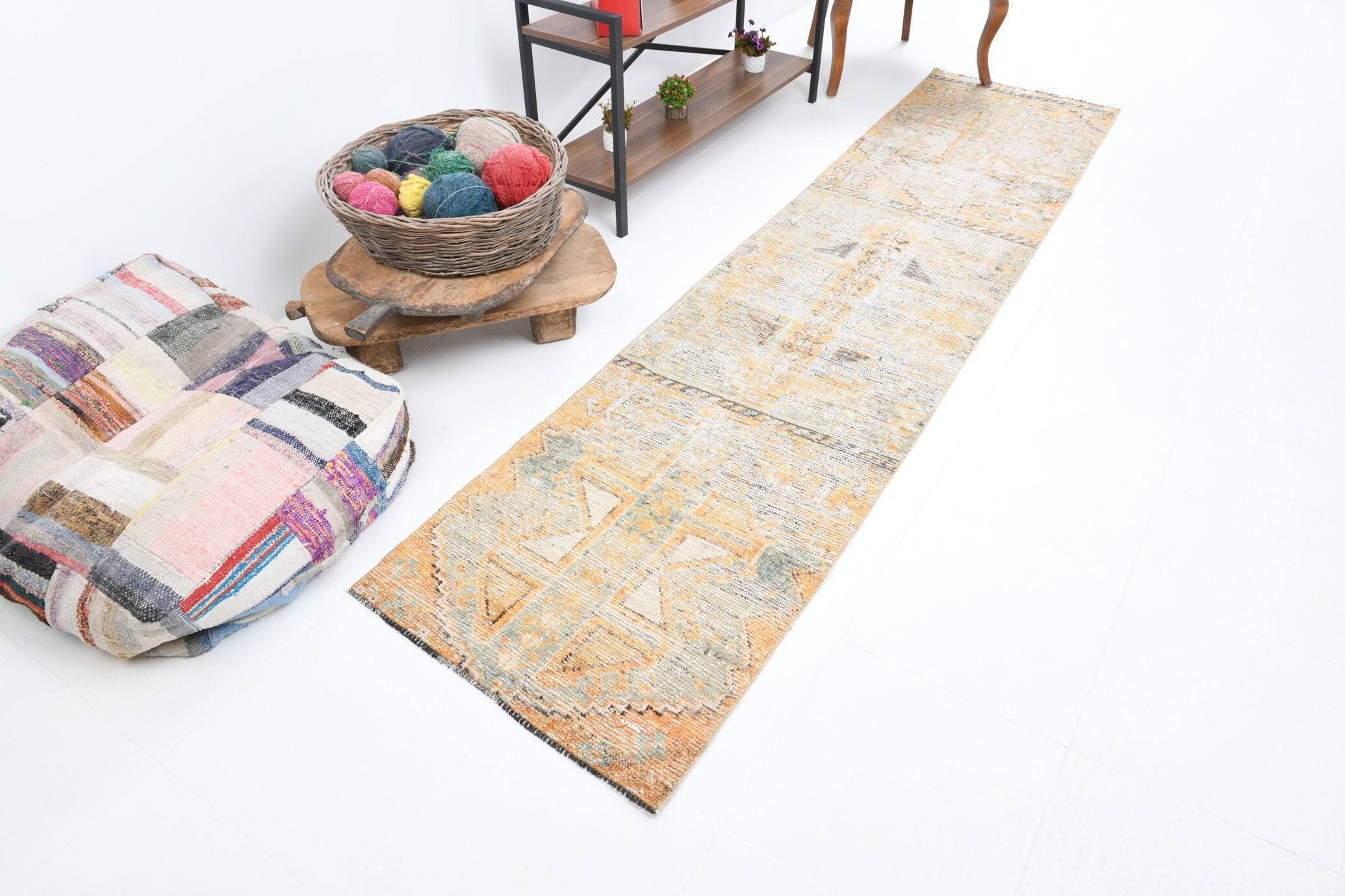 2' x 10' Multi Color Turkish Vintage Runner Rug  |  RugReform