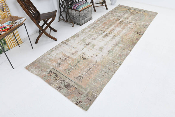 3' x 10' Tan-Ivory Turkish Vintage Rug  |  RugReform