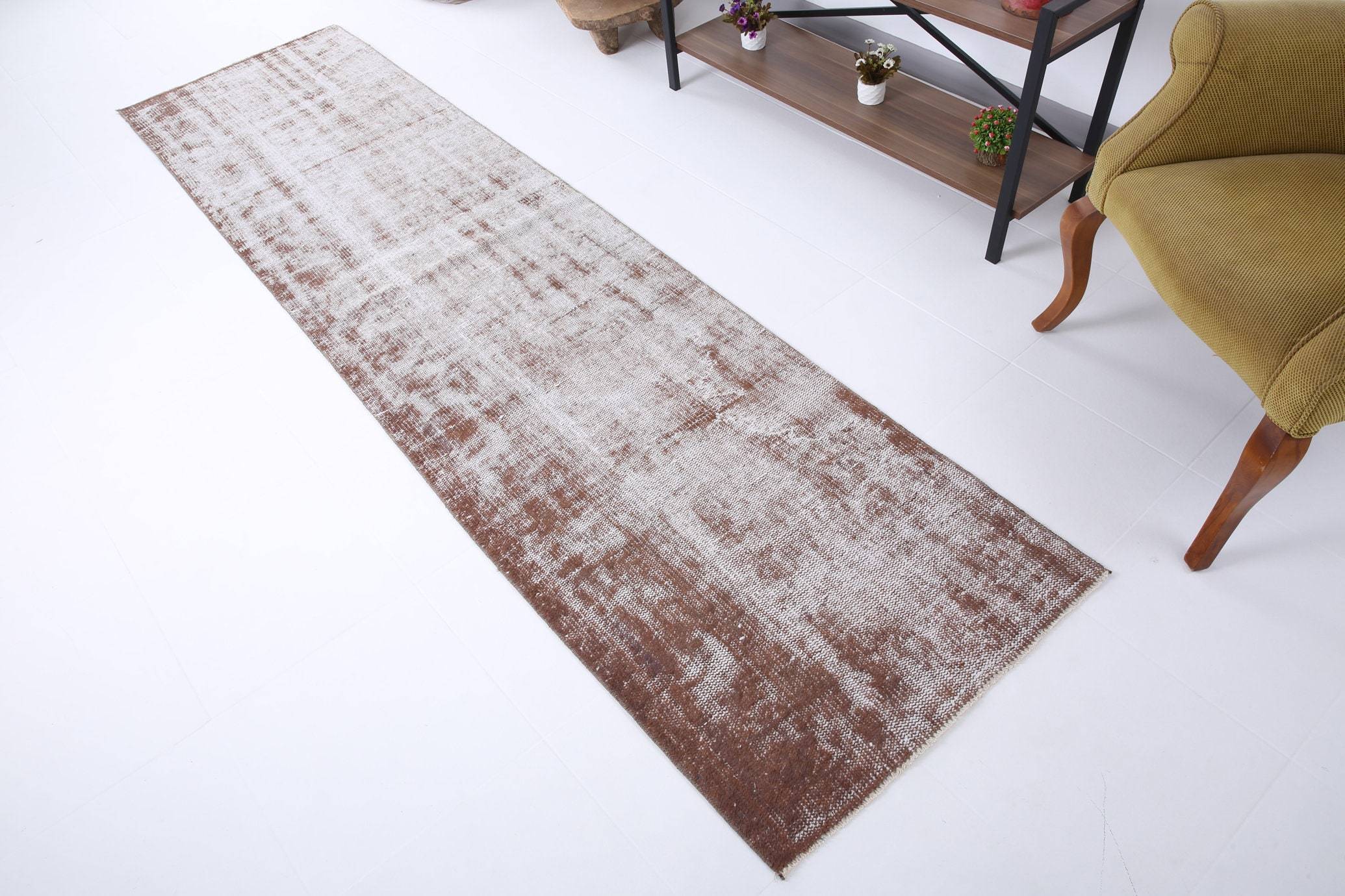 2' x 10' Brown Turkish Vintage Runner Rug  |  RugReform